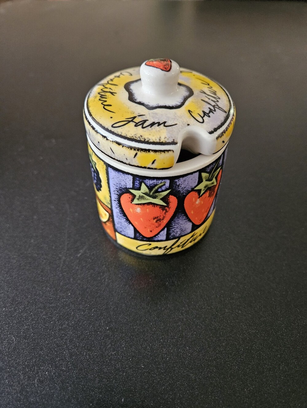 Strawberry Jam Server Colorful Ceramic Jar